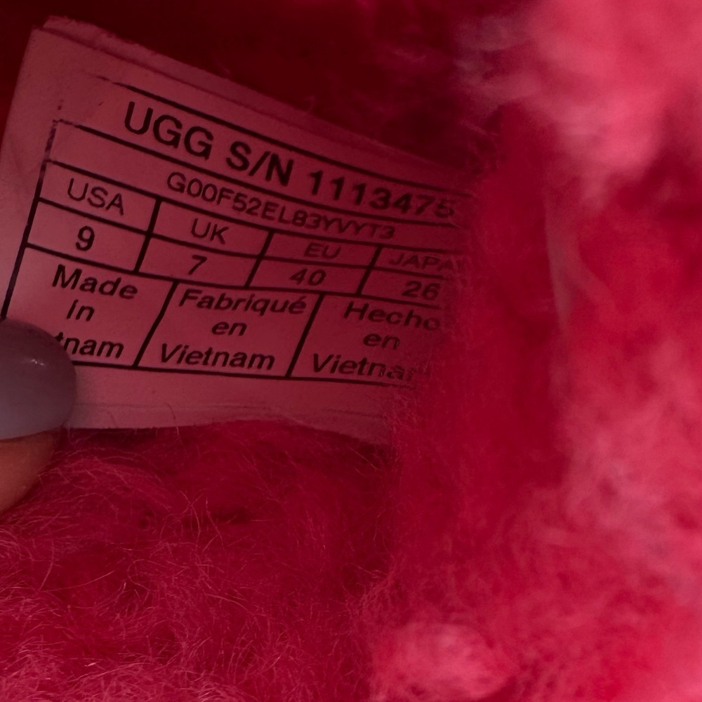 UGG Coral Pink Fluff Slides - Picture 4 of 7